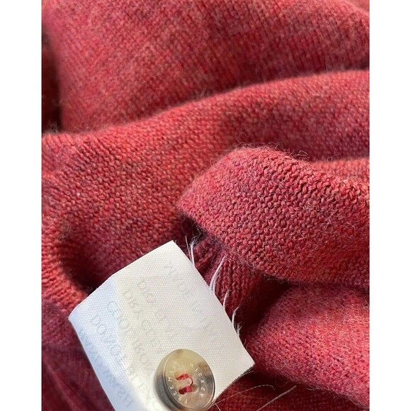 Hickey Freeman Mens Red Collared Sweater Size L Cashmere Silk Wool Blend - Picture 7 of 9